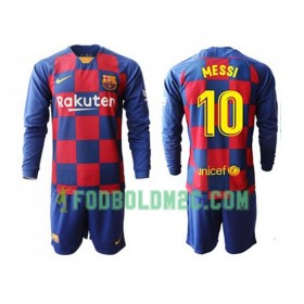 FC Barcelona Lionel Messi 10 Børn Hjemmebanesæt 2019/20 Langærmet (+ Korte bukser)